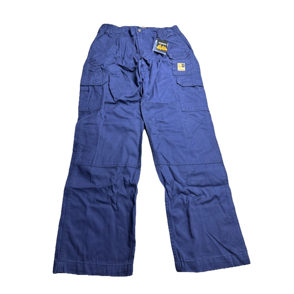 Konreco Mens FR Cat 2 Fire Resistance Pants 34-32 Cargo Stretch Navy Firemen